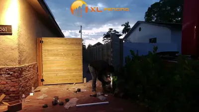 Wood fence installation time-lapse in South Florida