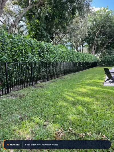 Aluminum Fence Flat Top Black Palm Beach County FL