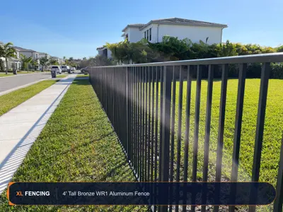 Aluminum Fence Flat Top Bronze Palm Beach County FL