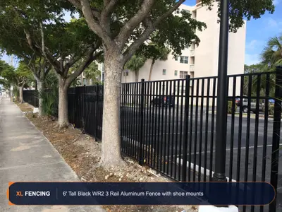 Aluminum Fence Three Rail Palm Beach County FL