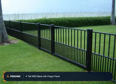 Aluminum Fence Two Rail Palm Beach County FL