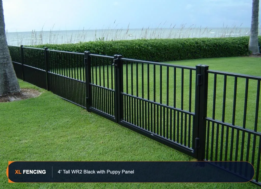 Aluminum Fence Two Rail Palm Beach County FL