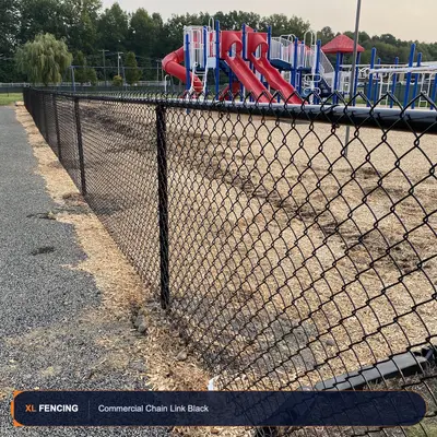Chain Link Fence Commercial Black Broward County FL