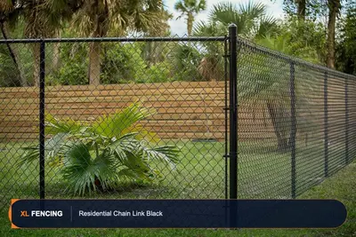 Chain Link Fence Residential Black Broward County FL