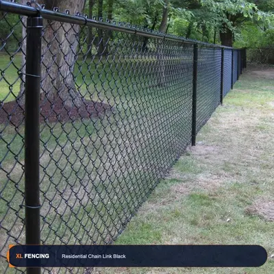 Chain Link Fence Residential Black Palm Beach County FL