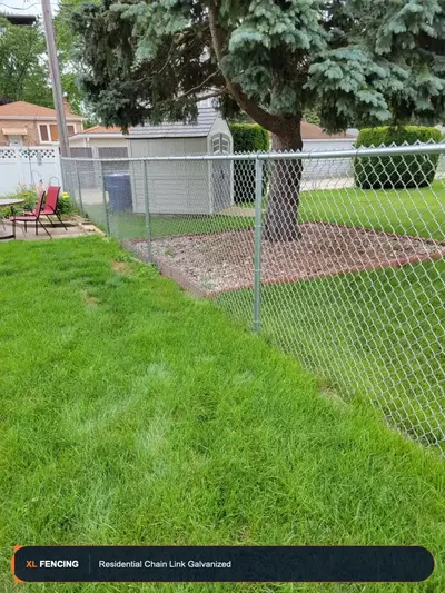 Chain Link Fence Residential Galvanized Palm Beach County FL