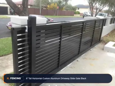 Custom Aluminum Fence Custom Design Black Broward County FL