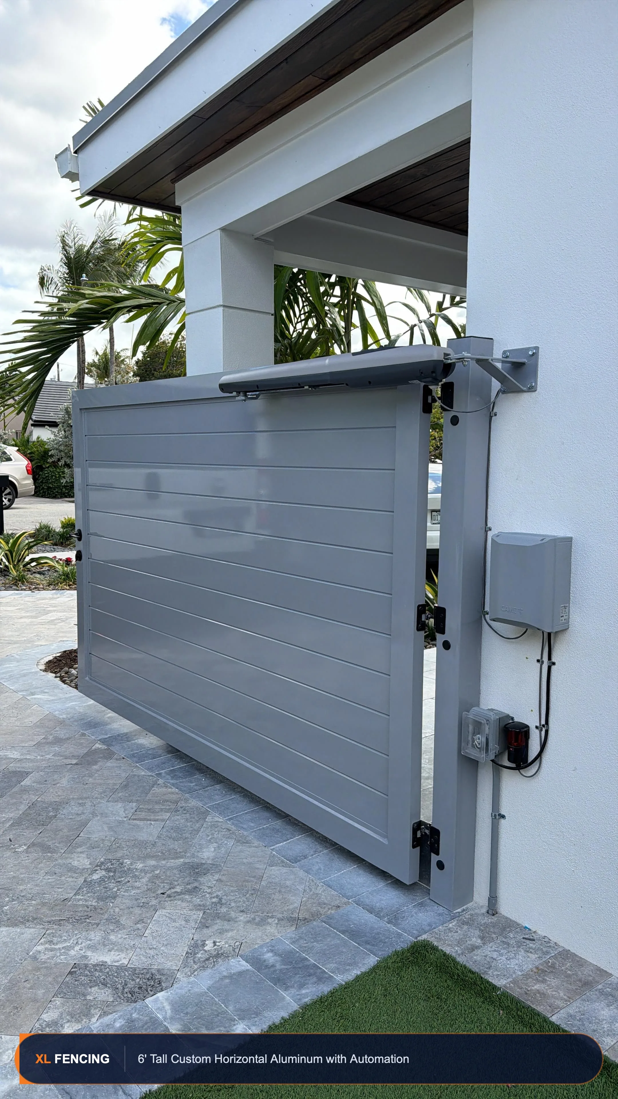 Custom Aluminum Fence Pedestrian Gate Custom Palm Beach County FL
