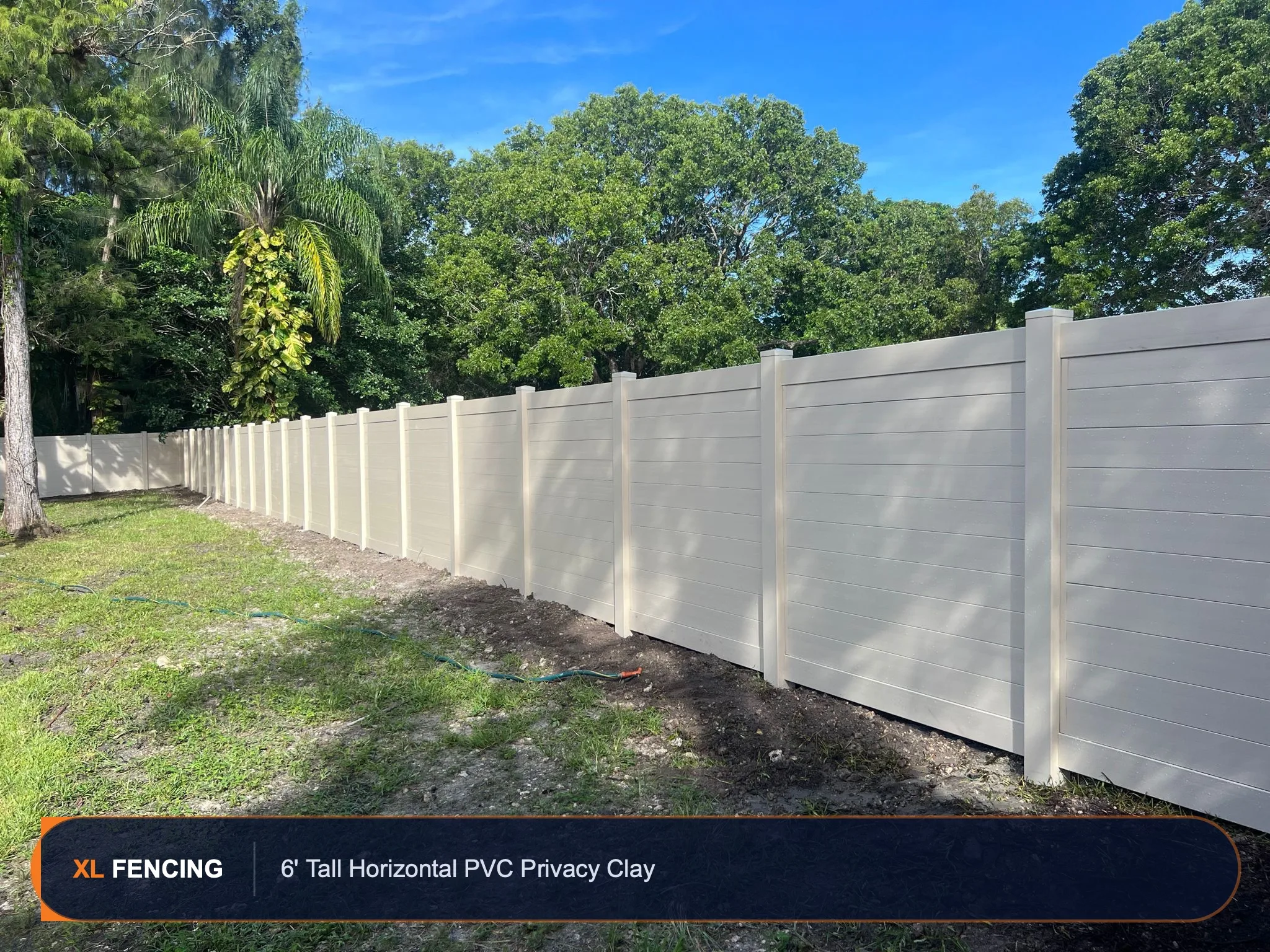Pvc Vinyl Fence Horizontal Broward County FL