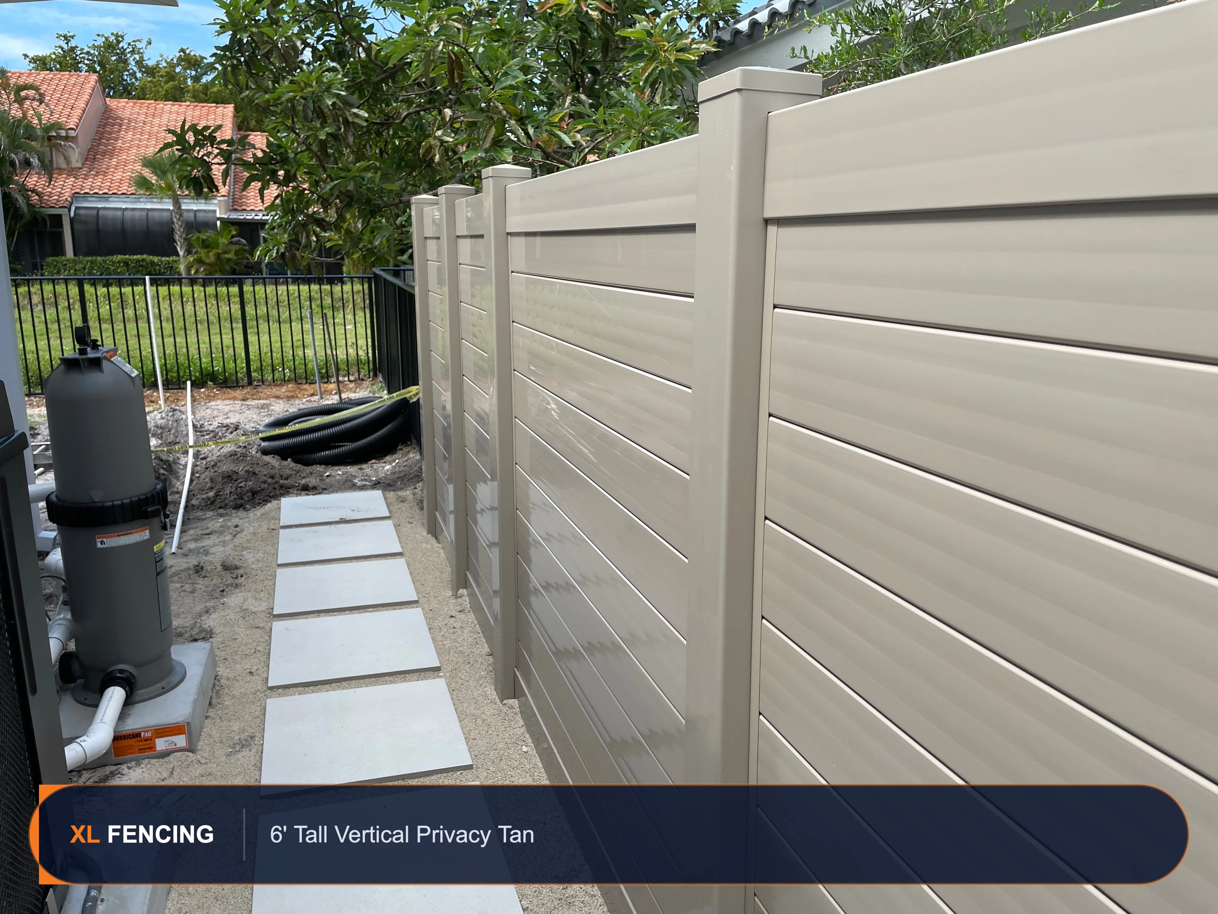 Pvc Vinyl Fence Horizontal Palm Beach County FL