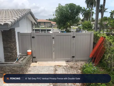 Pvc Vinyl Fence Privacy Grey Broward County FL