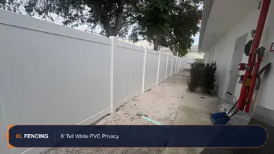 Pvc Vinyl Fence Privacy White Broward County FL