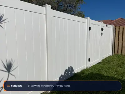 Pvc Vinyl Fence Privacy White Broward County FL