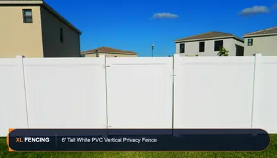 Pvc Vinyl Fence Privacy White Broward County FL