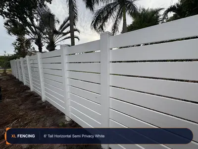 Pvc Vinyl Fence Semi Privacy Broward County FL