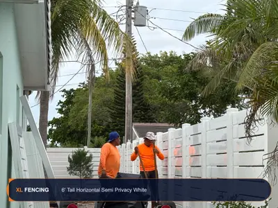 Pvc Vinyl Fence Semi Privacy Palm Beach County FL