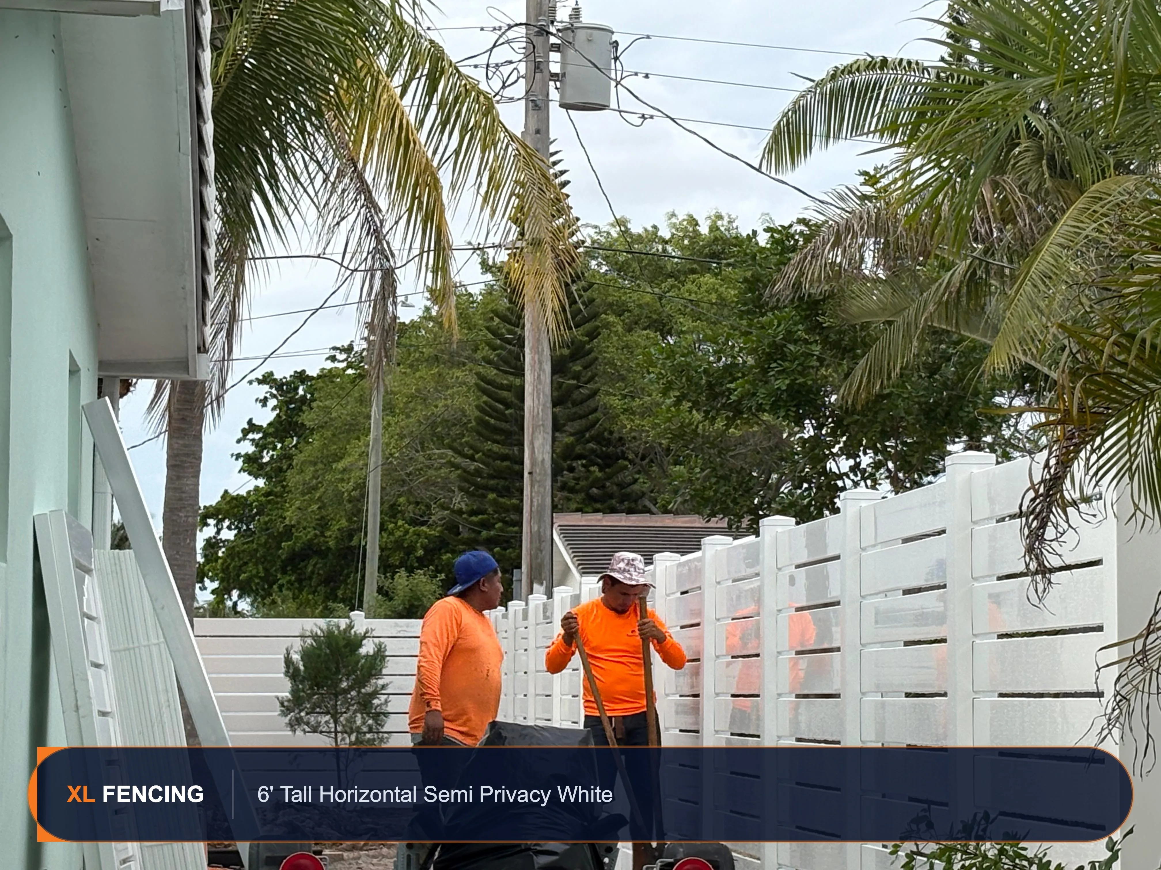 Pvc Vinyl Fence Semi Privacy Palm Beach County FL
