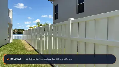 Pvc Vinyl Fence Shadowbox White Broward County FL