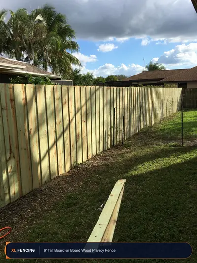 Wood Fence Board On Board Broward County FL