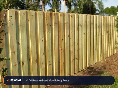 Wood Fence Board On Board Broward County FL