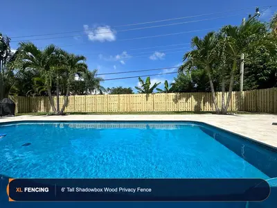 Wood Fence Board On Board Broward County FL