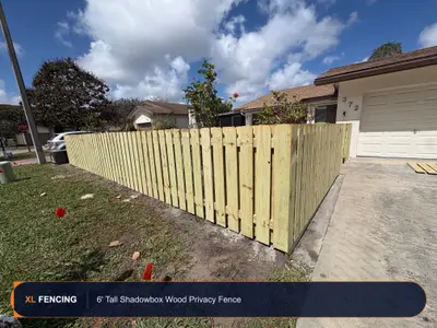 Wood Fence Board On Board Broward County FL