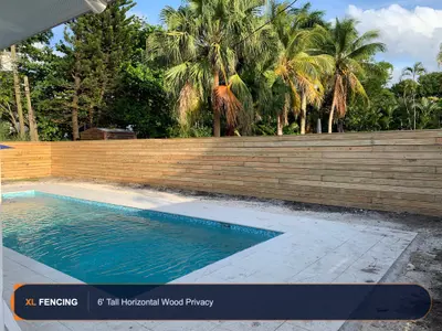 Wood Fence Horizontal Broward County FL