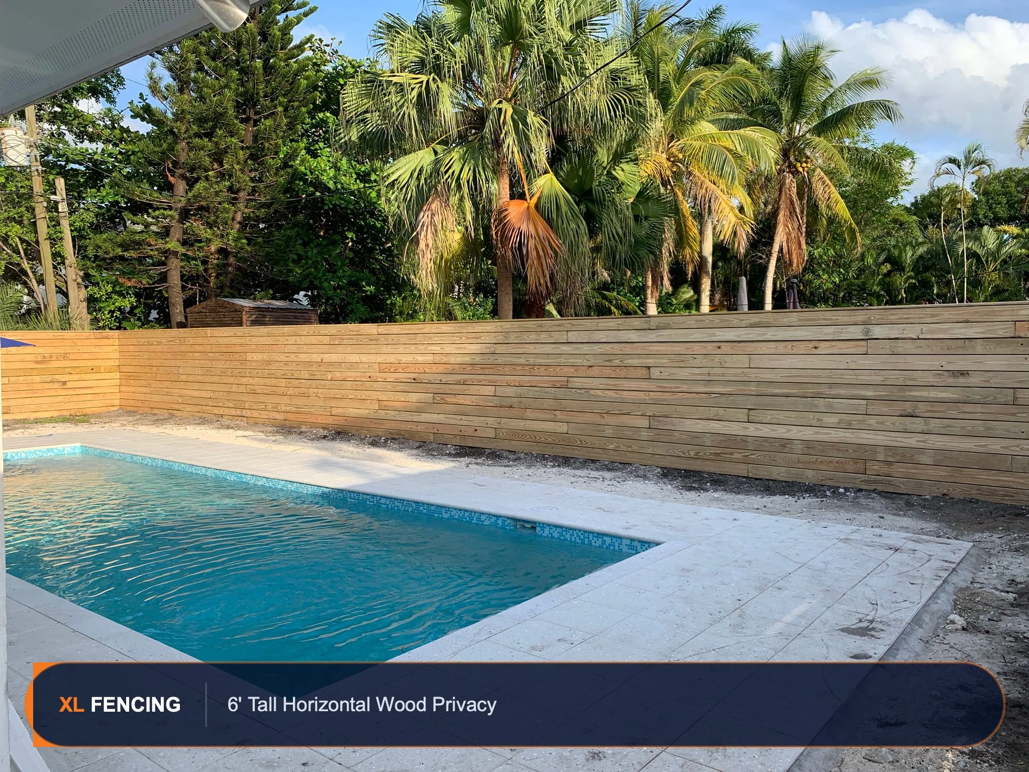 Wood Fence Horizontal Broward County FL