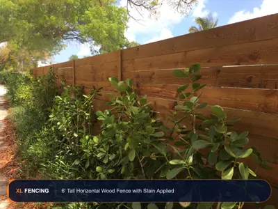 Wood Fence Horizontal Broward County FL
