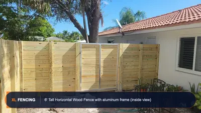 Wood Fence Horizontal Broward County FL