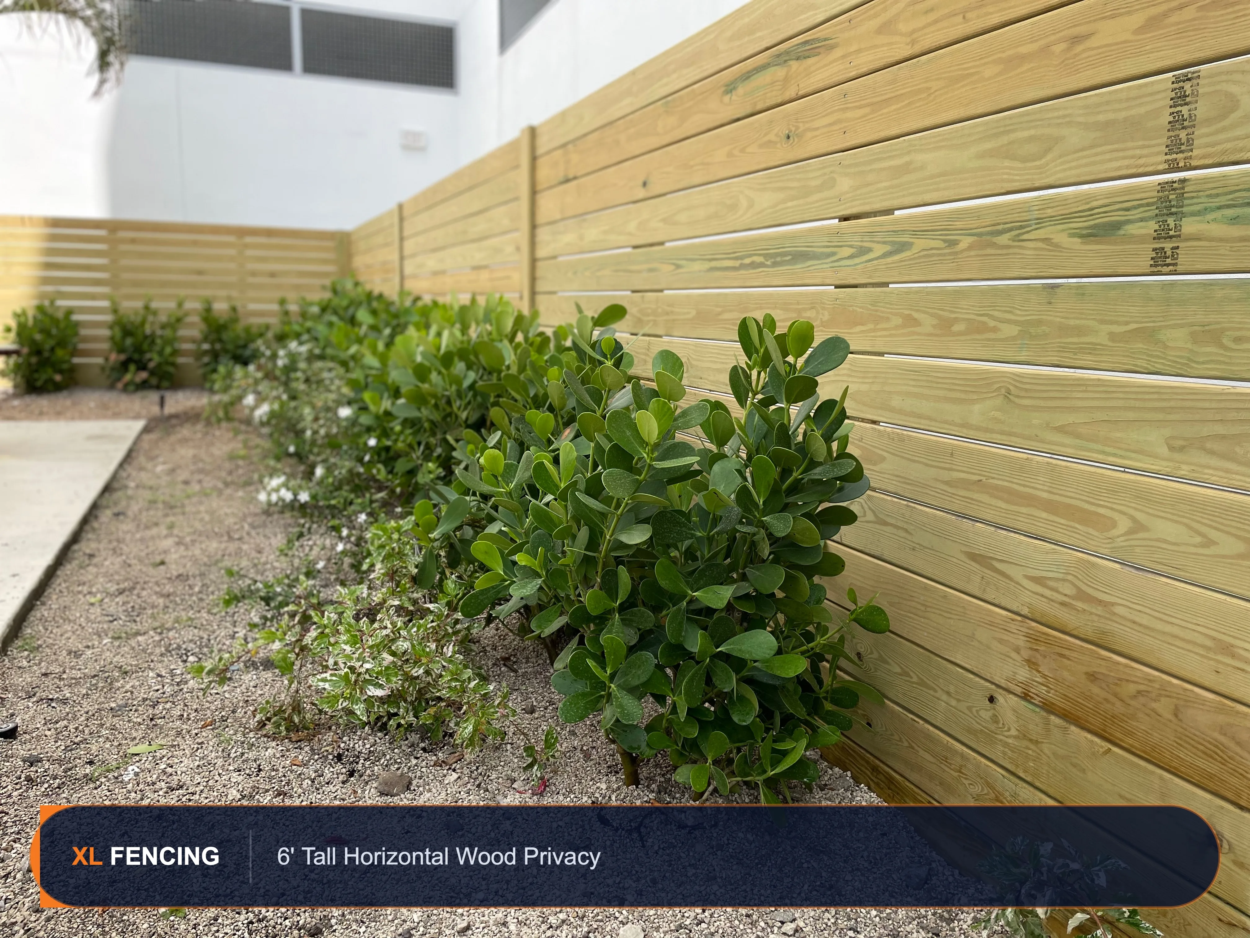 Wood Fence Horizontal Broward County FL