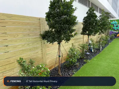 Wood Fence Horizontal Broward County FL