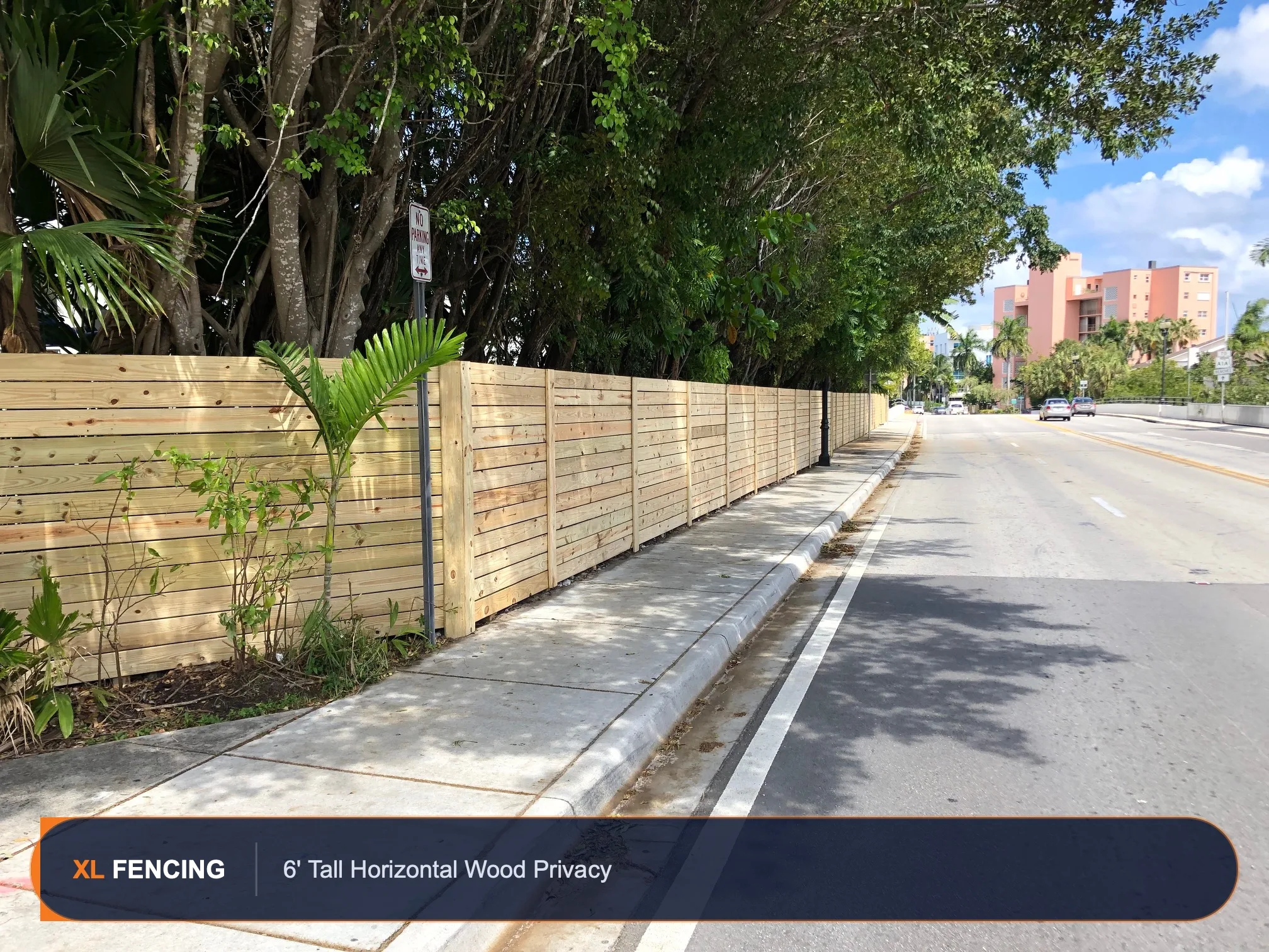 Wood Fence Horizontal Broward County FL