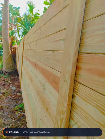 Wood Fence Horizontal Palm Beach County FL