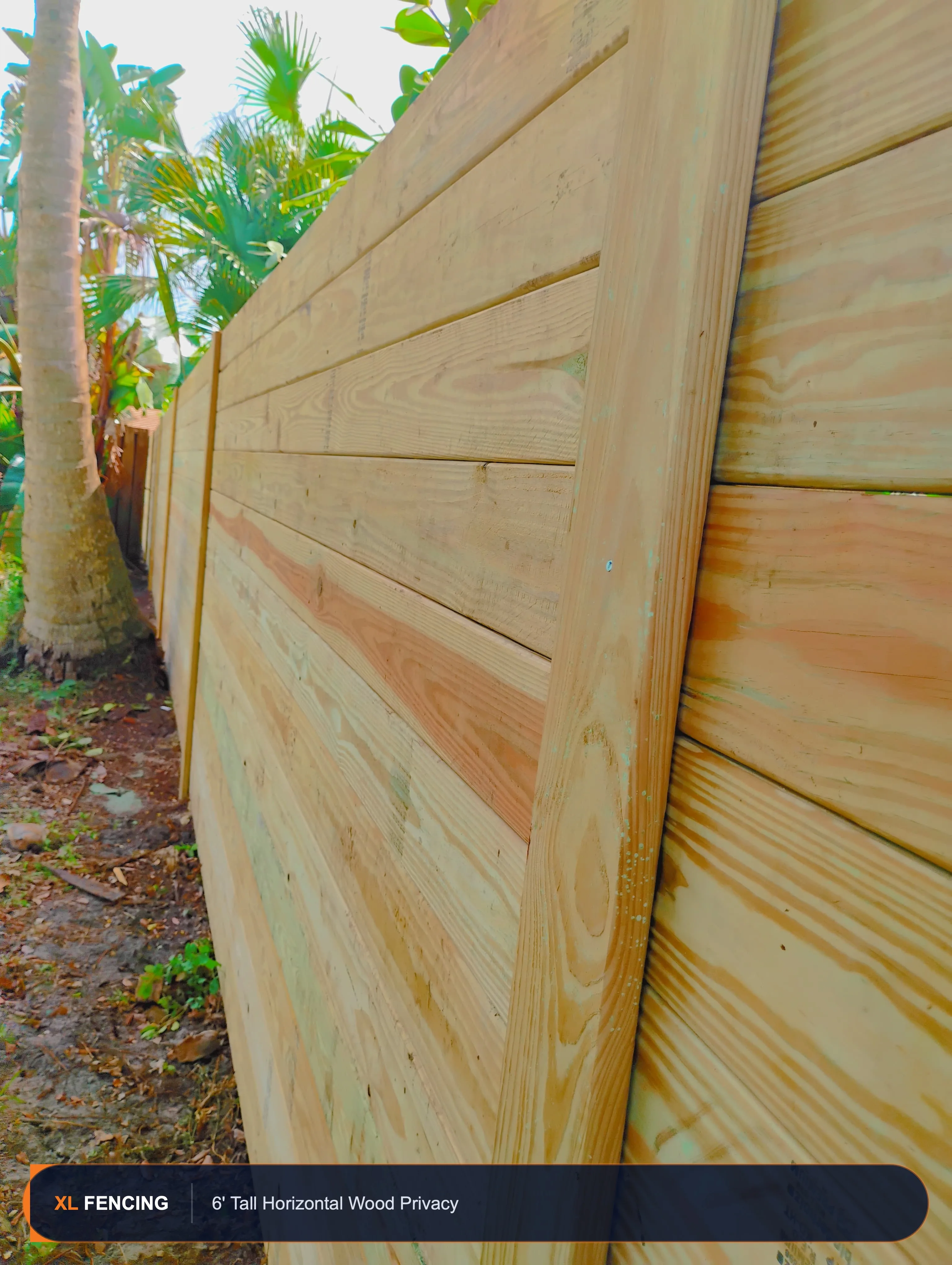 Wood Fence Horizontal Palm Beach County FL