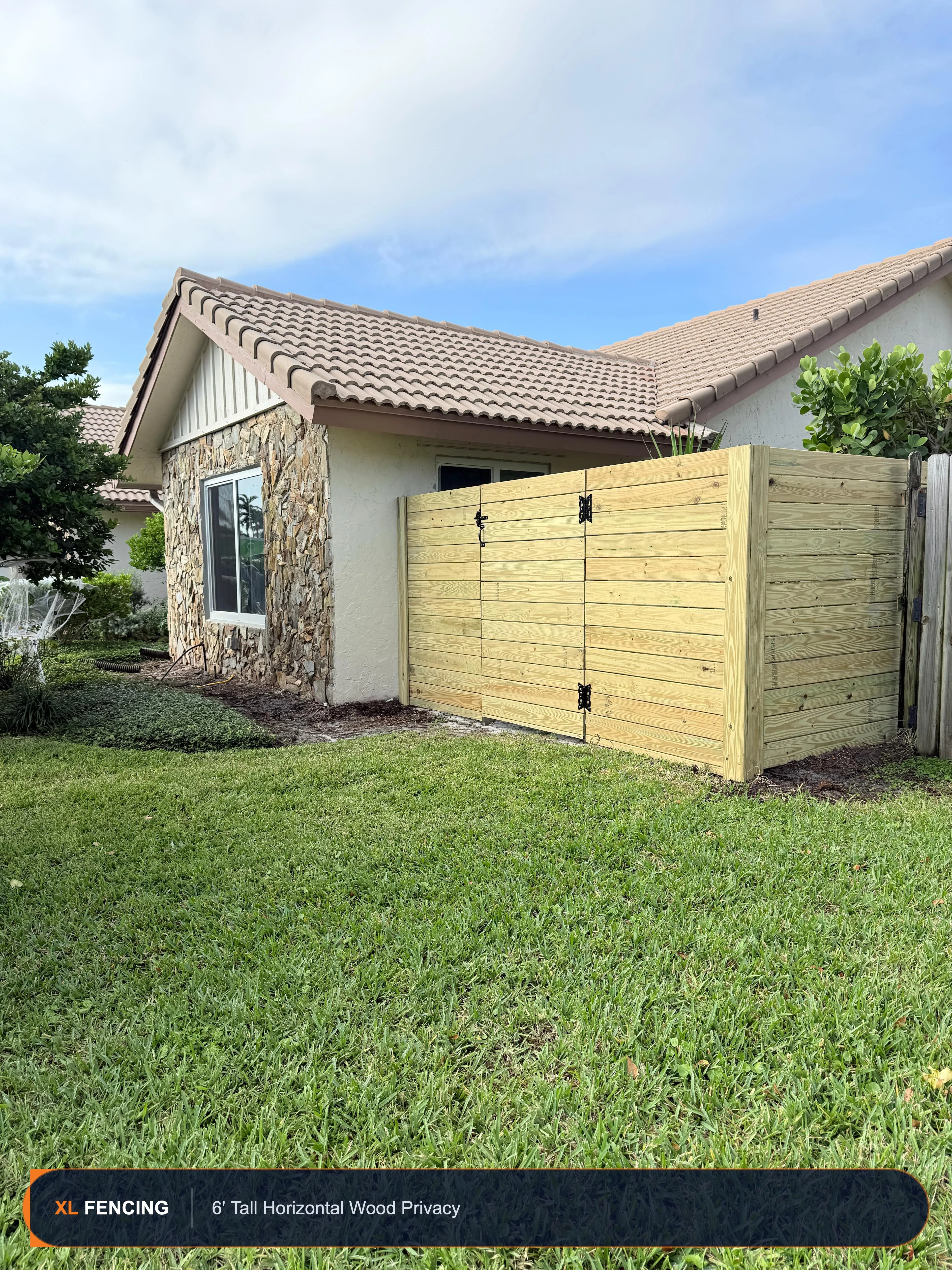 Wood Fence Horizontal Palm Beach County FL