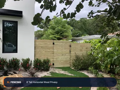 Wood Fence Horizontal Palm Beach County FL