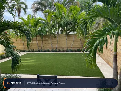 Wood Fence Horizontal Palm Beach County FL