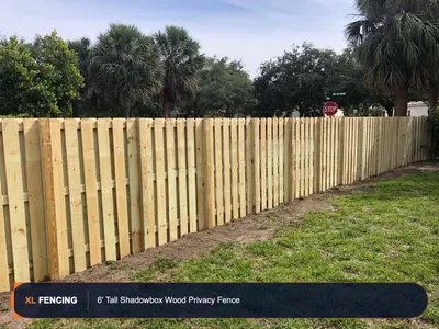 Wood Fence Shadowbox Broward County FL