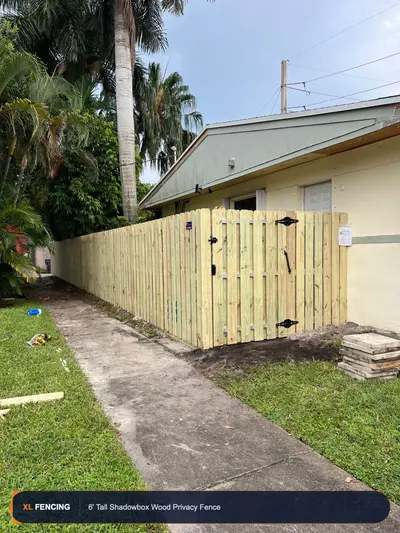 Wood Fence Shadowbox Broward County FL