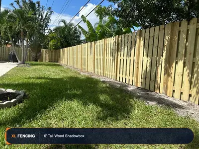 Wood Fence Shadowbox Broward County FL