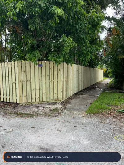 Wood Fence Shadowbox Broward County FL