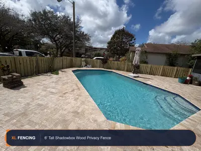 Wood Fence Shadowbox Broward County FL