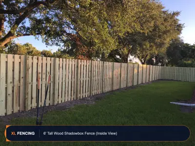Wood Fence Shadowbox Broward County FL