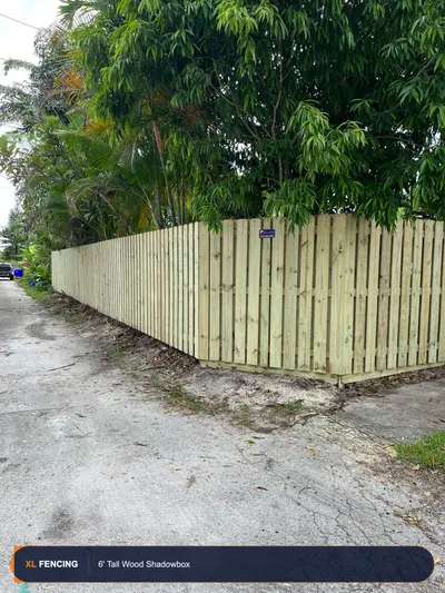 Wood Fence Shadowbox Palm Beach County FL