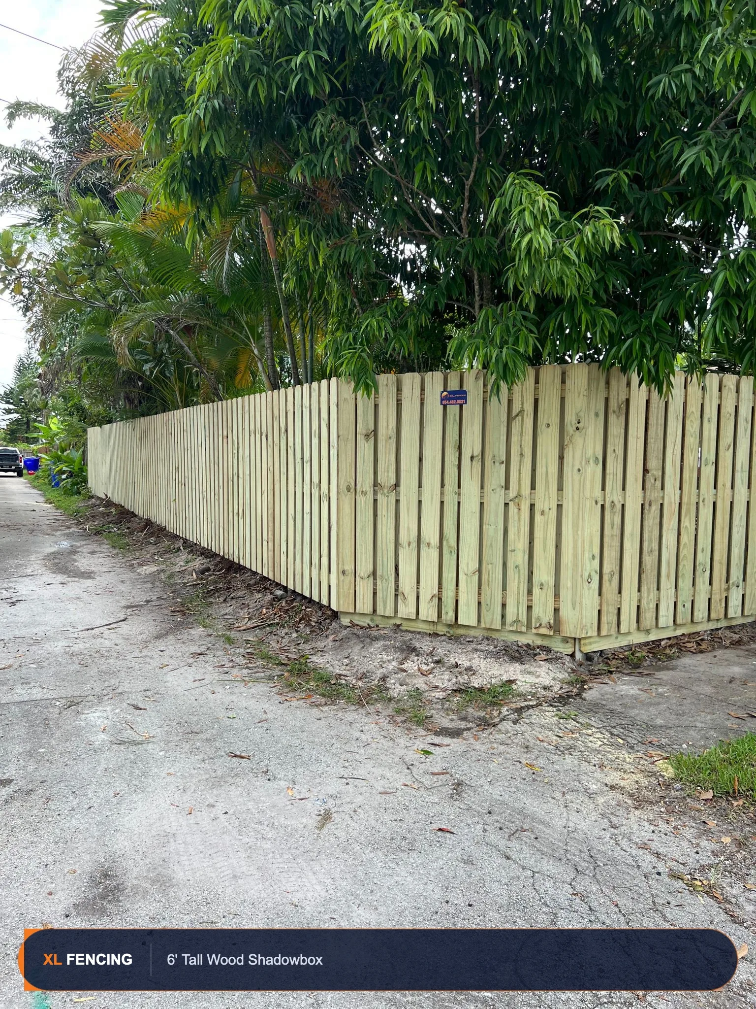 Wood Fence Shadowbox Palm Beach County FL