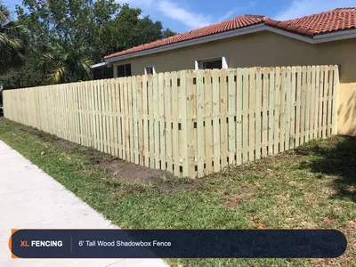 Wood Fence Shadowbox Palm Beach County FL