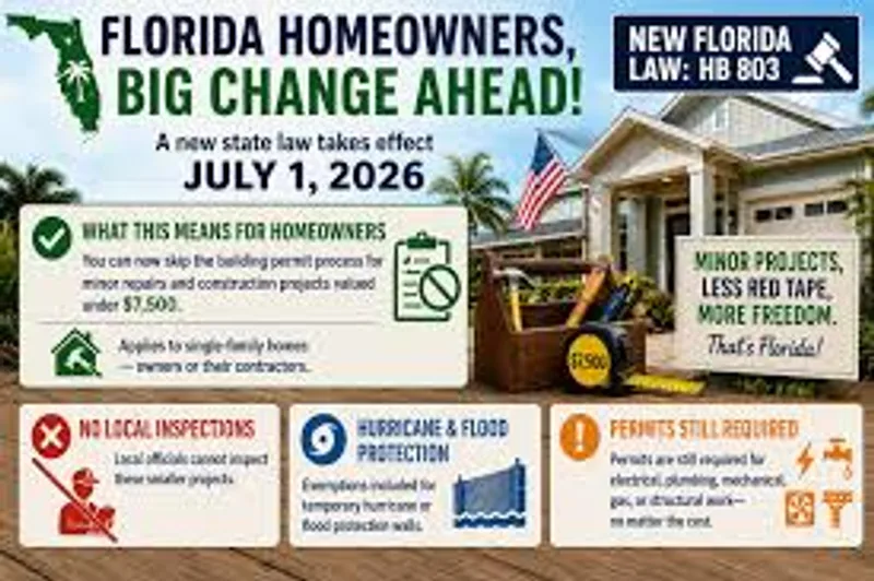 Does Florida's New HB 803 Mean No Permit for Your Fence?