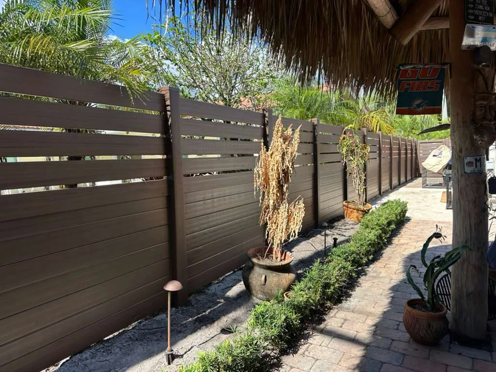Sequoia semi-privacy vinyl fence — Boca Raton, FL