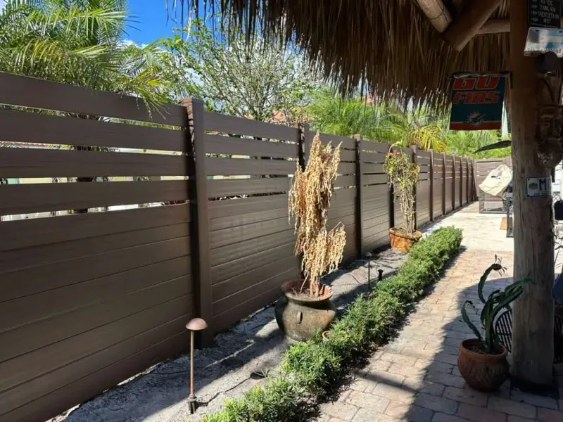 Sequoia semi-privacy vinyl fence — Boca Raton, FL